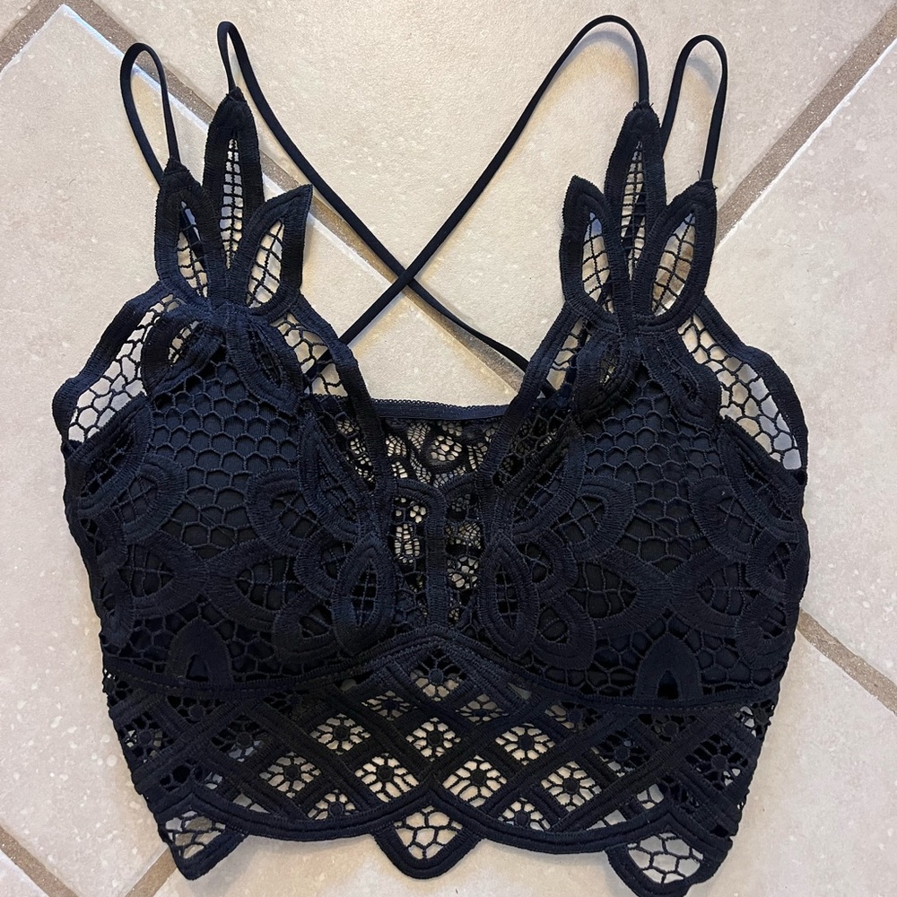 SHEIN Black Lace Tank Top